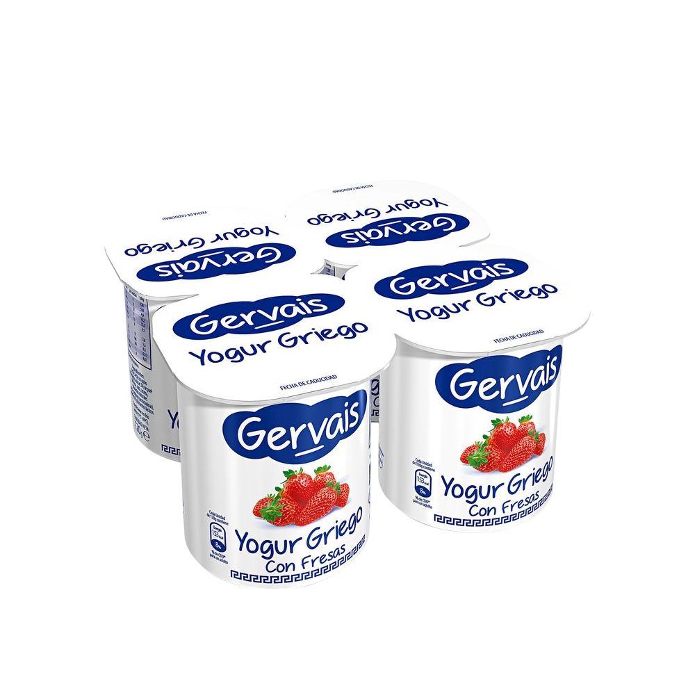 GERVAIS GRIEGO CON FRESAS PACK-4 UD