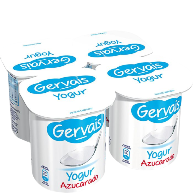 GERVAIS YOGUR NATURAL AZUCARADO P/4 UDS