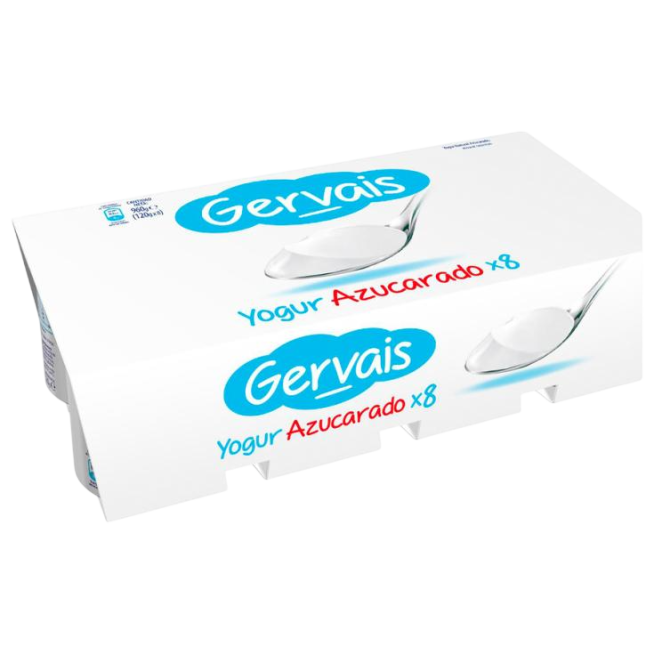 GERVAIS YOGUR NATURAL AZUCARADO P/8UDS