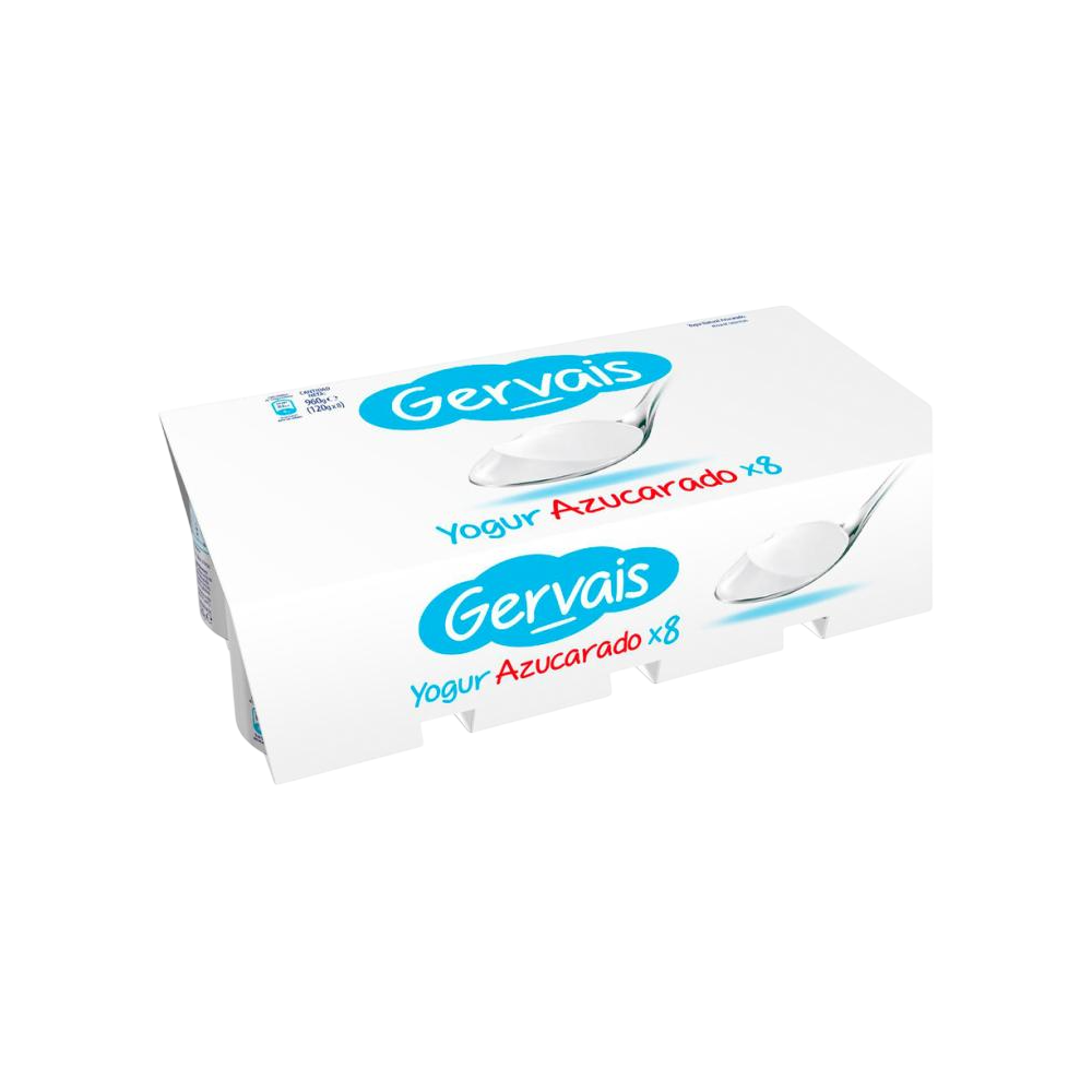 GERVAIS YOGUR NATURAL AZUCARADO P/8UDS