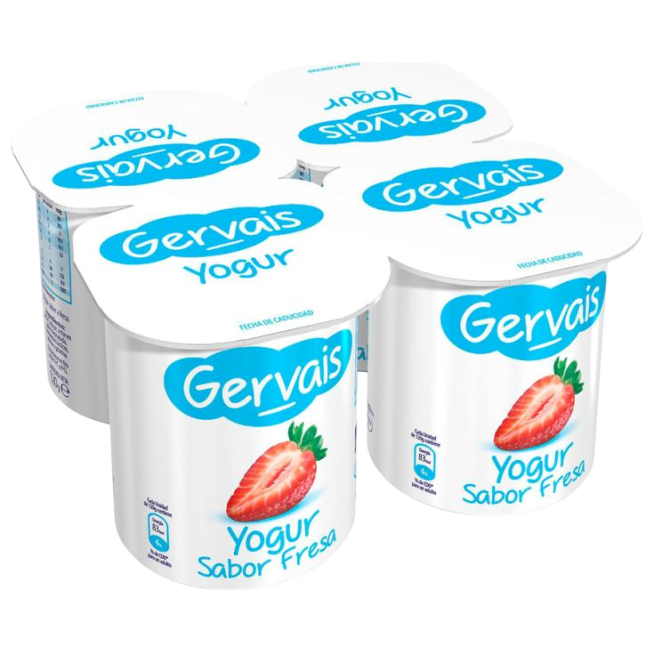 GERVAIS YOGUR SABOR FRESA P/4 UDS