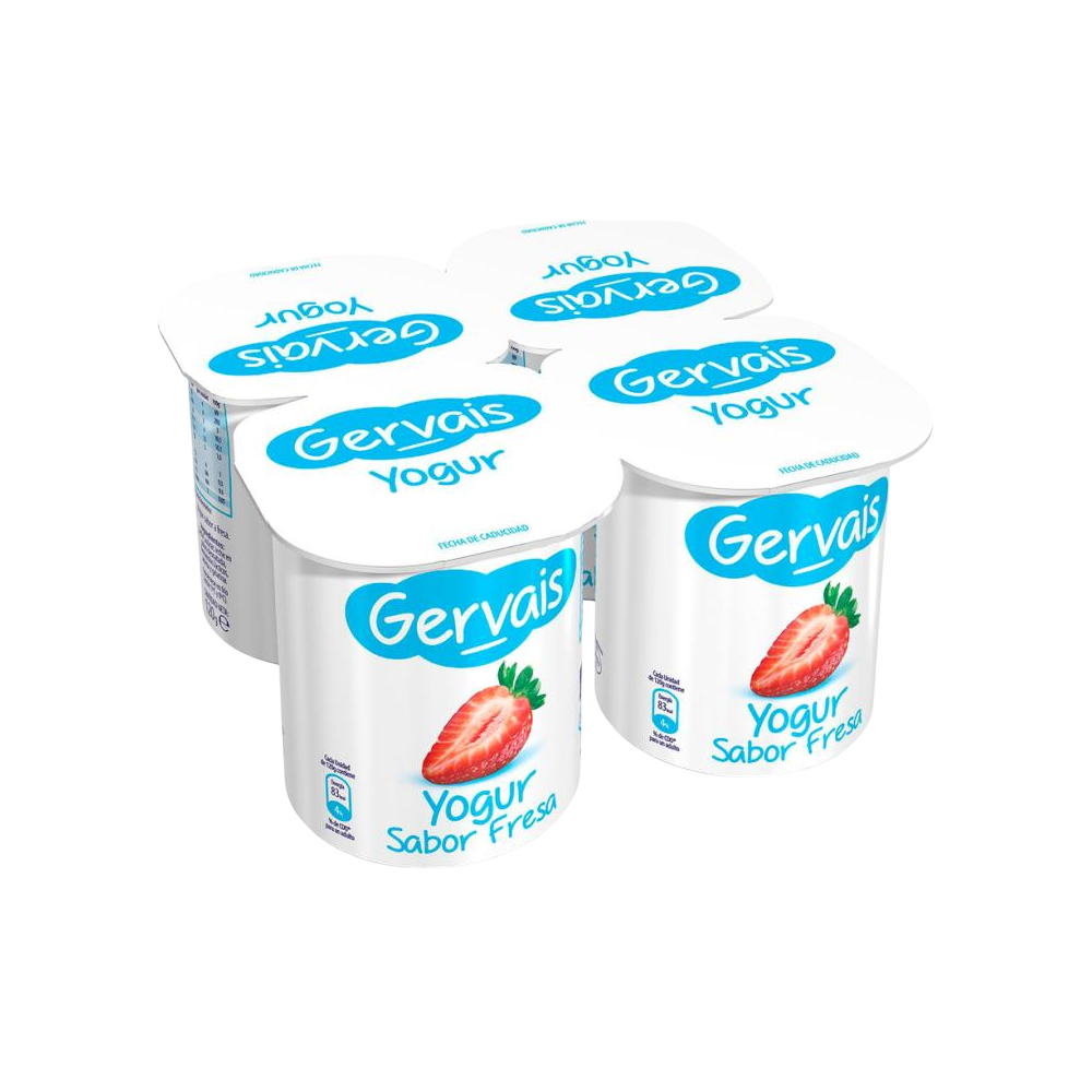 GERVAIS YOGUR SABOR FRESA P/4 UDS