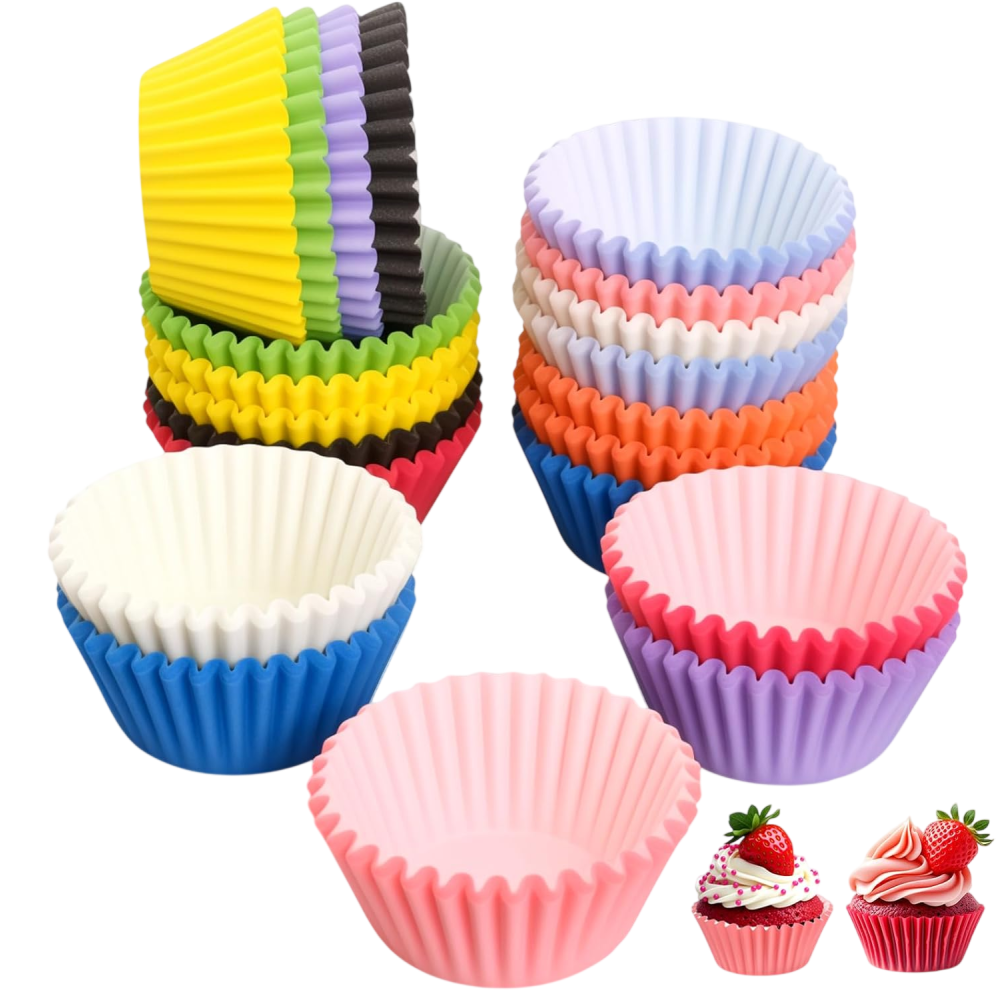 MOLDES CUP CAKES COLORES 4,4X2,8CM REF 3651 P/60UD