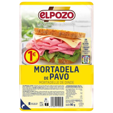 MORTADELA C/14556 PAVO LONCHA POZO (1€) B/90GR