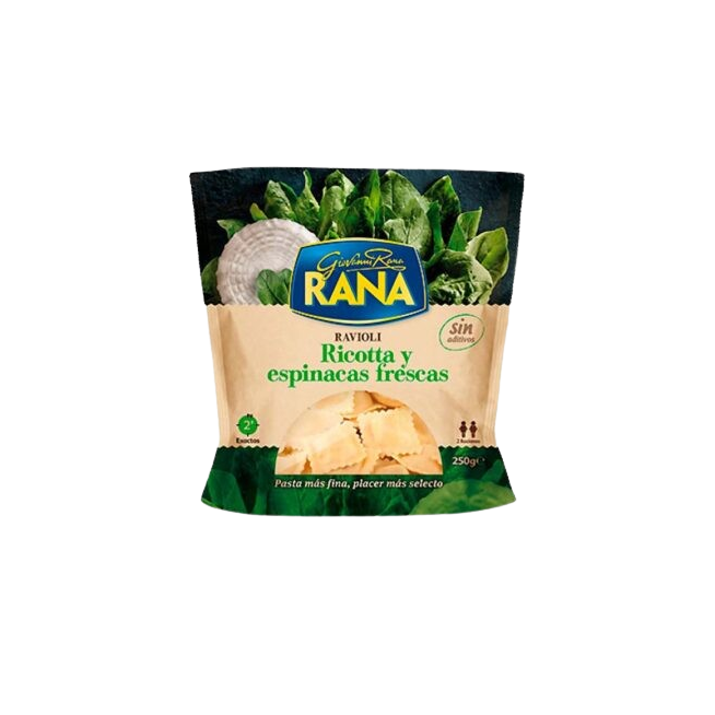RAVIOLI  RICOTA/ESPINACA RANA REFRIG. B/250GR