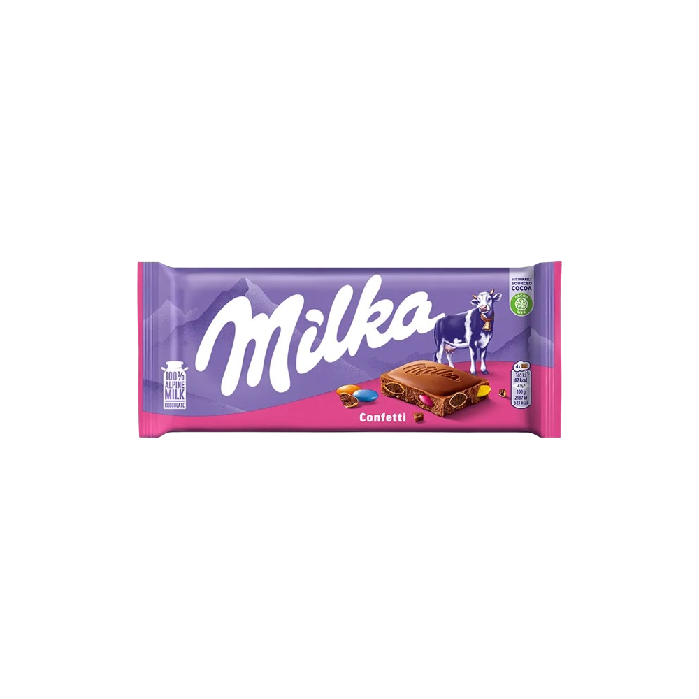 CHOCOLATE MILKA CONFETTI T/100 GR