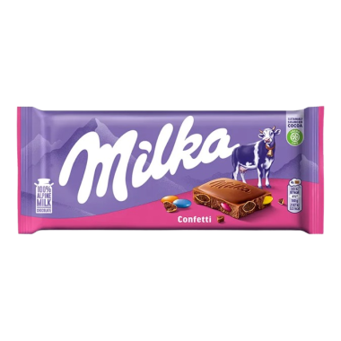 CHOCOLATE MILKA CONFETTI T/100 GR