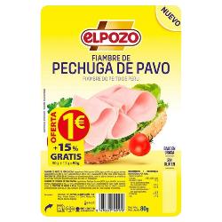 PECHUGA PAVO POZO LONCHA (1€) C/15625  B/75 GR