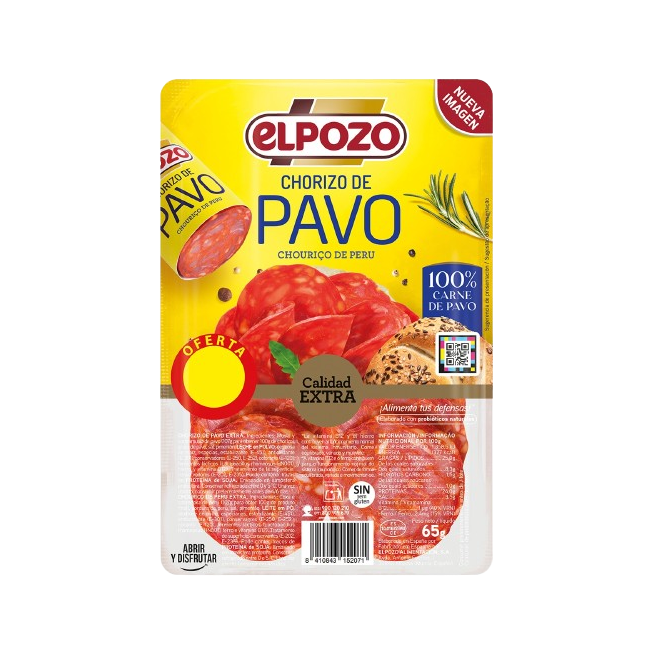 CHORIZO LONCHA PAVO  E/POZO (1€) C/15207 B/65GR