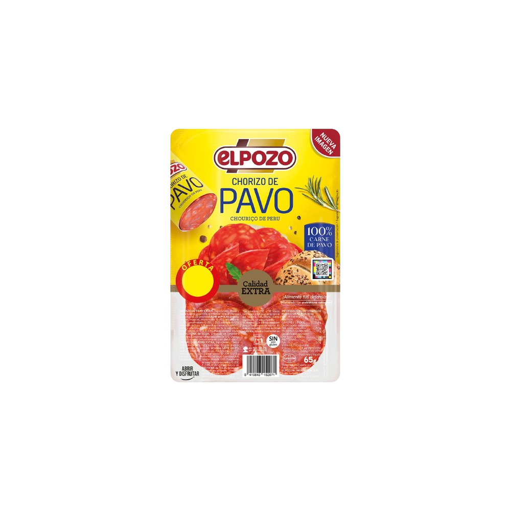 CHORIZO LONCHA PAVO  E/POZO (1€) C/15207 B/65GR