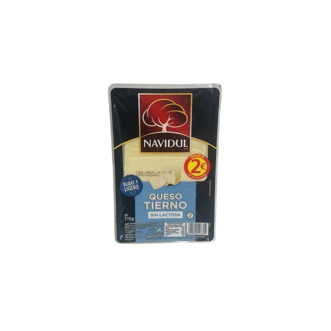 QUESO LONCHA NAVIDUL TIERNO S/LACTOSA (2€) P/110GR