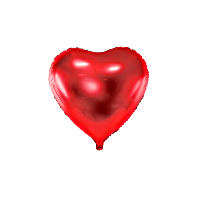GLOBO CORAZON ROJO METALIZADO 45CM 1UD