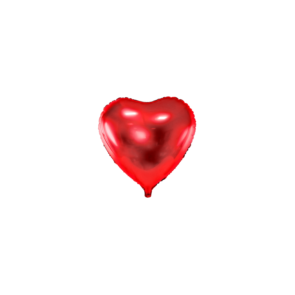 GLOBO CORAZON ROJO METALIZADO 45CM 1UD