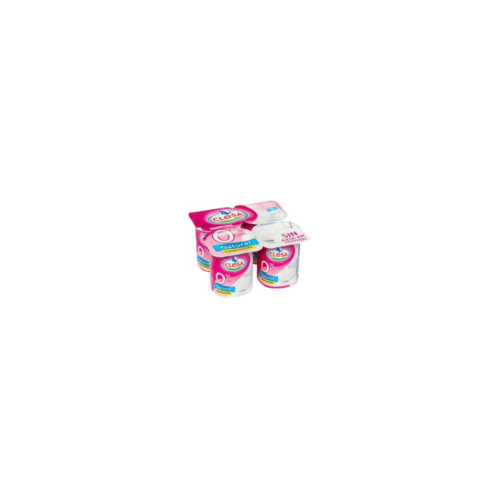 CLESA YOGUR DESNATADO S/NATURAL EDUL PACK-4 UD