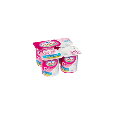 CLESA YOGUR DESNATADO S/NATURAL EDUL PACK-4 UD