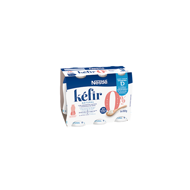 NESTLE YOGUR LIQUIDO KEFIR NATURAL 0%  P/6UD