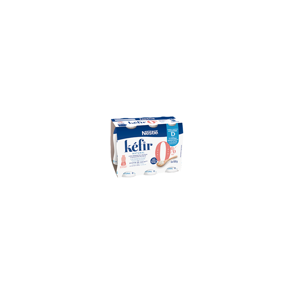 NESTLE YOGUR LIQUIDO KEFIR NATURAL 0%  P/6UD