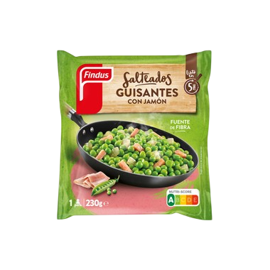 GUISANTES C/JAMON FINDUS "SALTO" CONG. B/230 GR