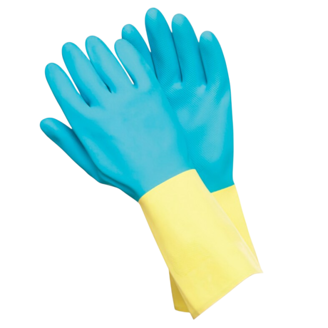 GUANTES BICOLOR REFORZADO 4 GASAS T/GRANDE