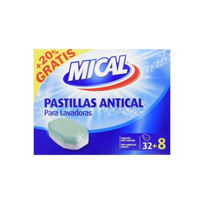 ANTICAL LAVADORA MICAL PASTILLAS C/32+8 UD