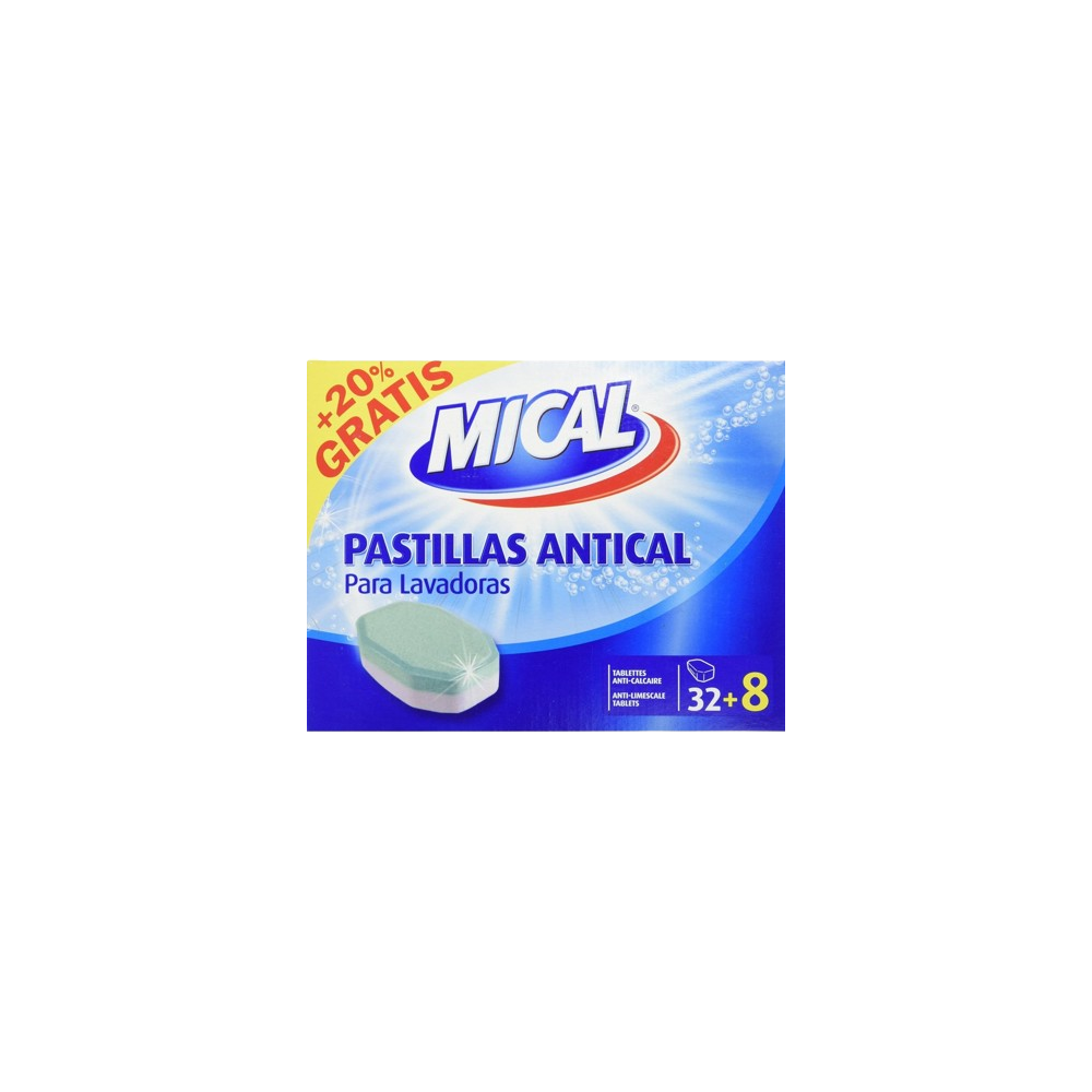 ANTICAL LAVADORA MICAL PASTILLAS C/32+8 UD