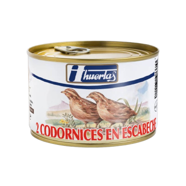 CODORNIZ ESCABECHE HUERTAS P/2 UD 500GR