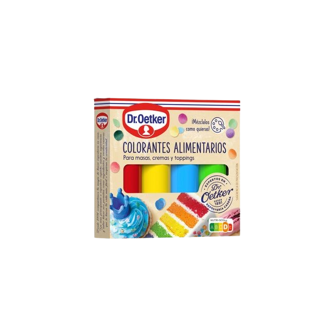 COLORANTES ALIMENTARIOS DR OETKER SURTIDOS P/4 UD