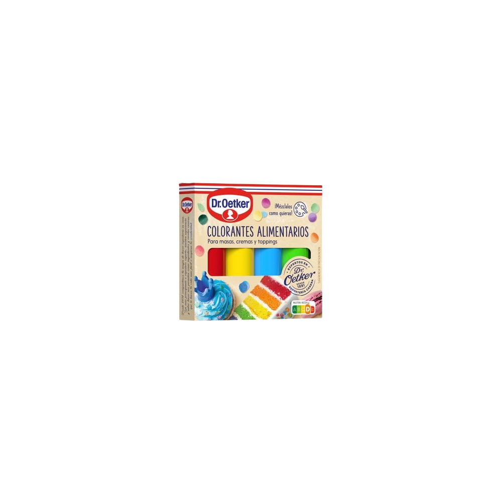 COLORANTES ALIMENTARIOS DR OETKER SURTIDOS P/4 UD
