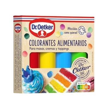 COLORANTES ALIMENTARIOS DR OETKER SURTIDOS P/4 UD