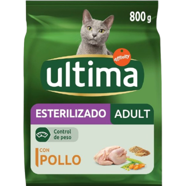 COMIDA GATOS ULTIMA ESTERILIZADOS POLLO B/440 GR