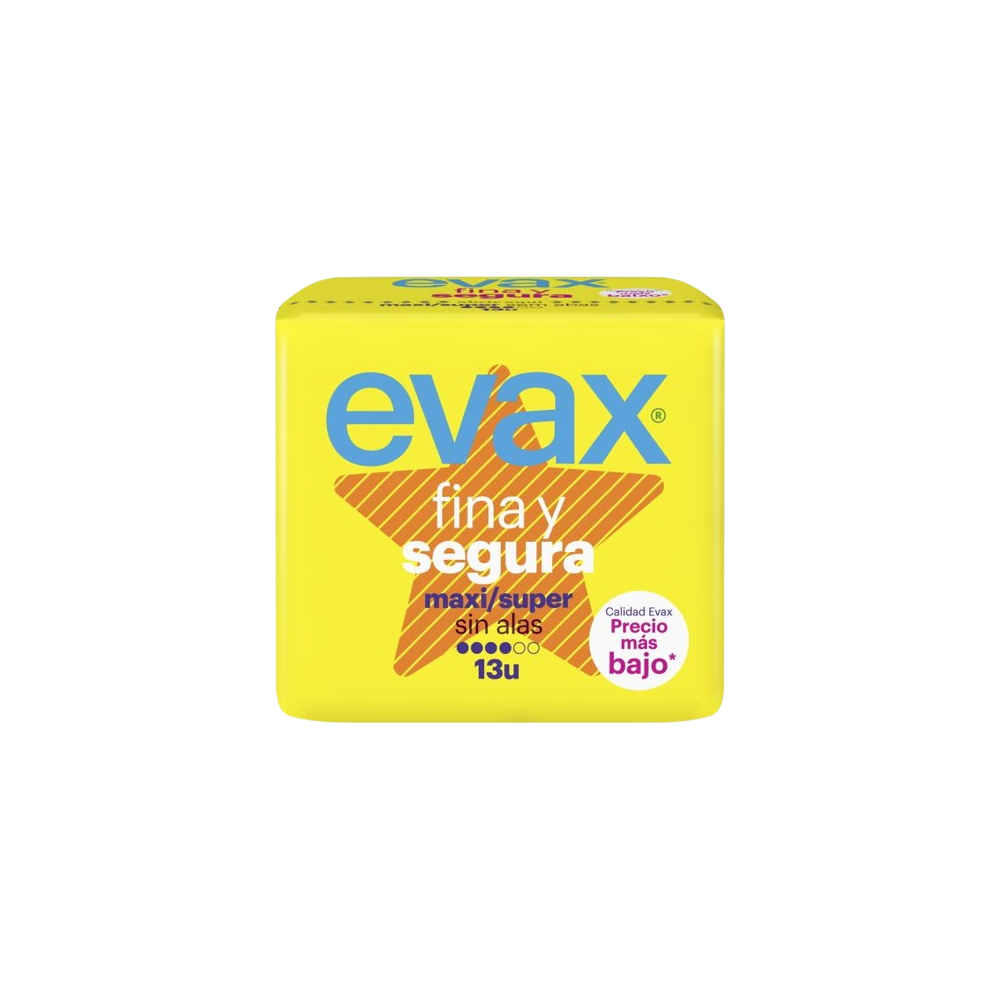 COMPRESA EVAX FINA Y SEGURA SUPER SIN ALAS B/13UD