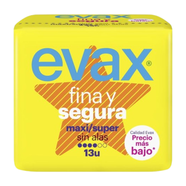 COMPRESA EVAX FINA Y SEGURA SUPER SIN ALAS B/13UD