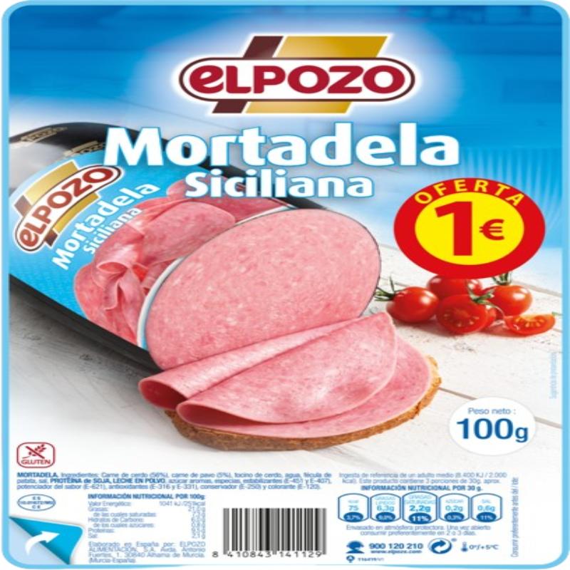 MORTADELA C/15216 LONCHA SICILIANA POZO (1€) 100GR