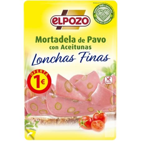 MORTADELA C/14114 PAVO C/ACEITUNA POZO(1€) B/100GR