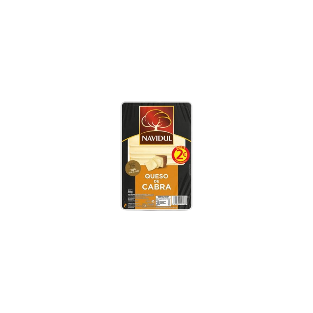 QUESO CABRA LONCHA NAVIDUL C/40758 PAQ/80GR (2€)