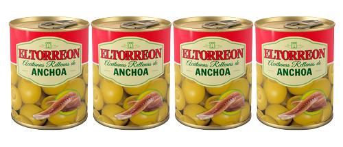 ACEITUNA EL TORREON R/ANCHOA PACK/3+1GRATIS 120GR