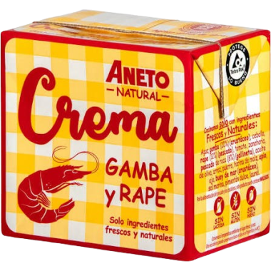 CREMA DE GAMBA Y RAPE ANETO 100% NATURAL B/ 500 ML