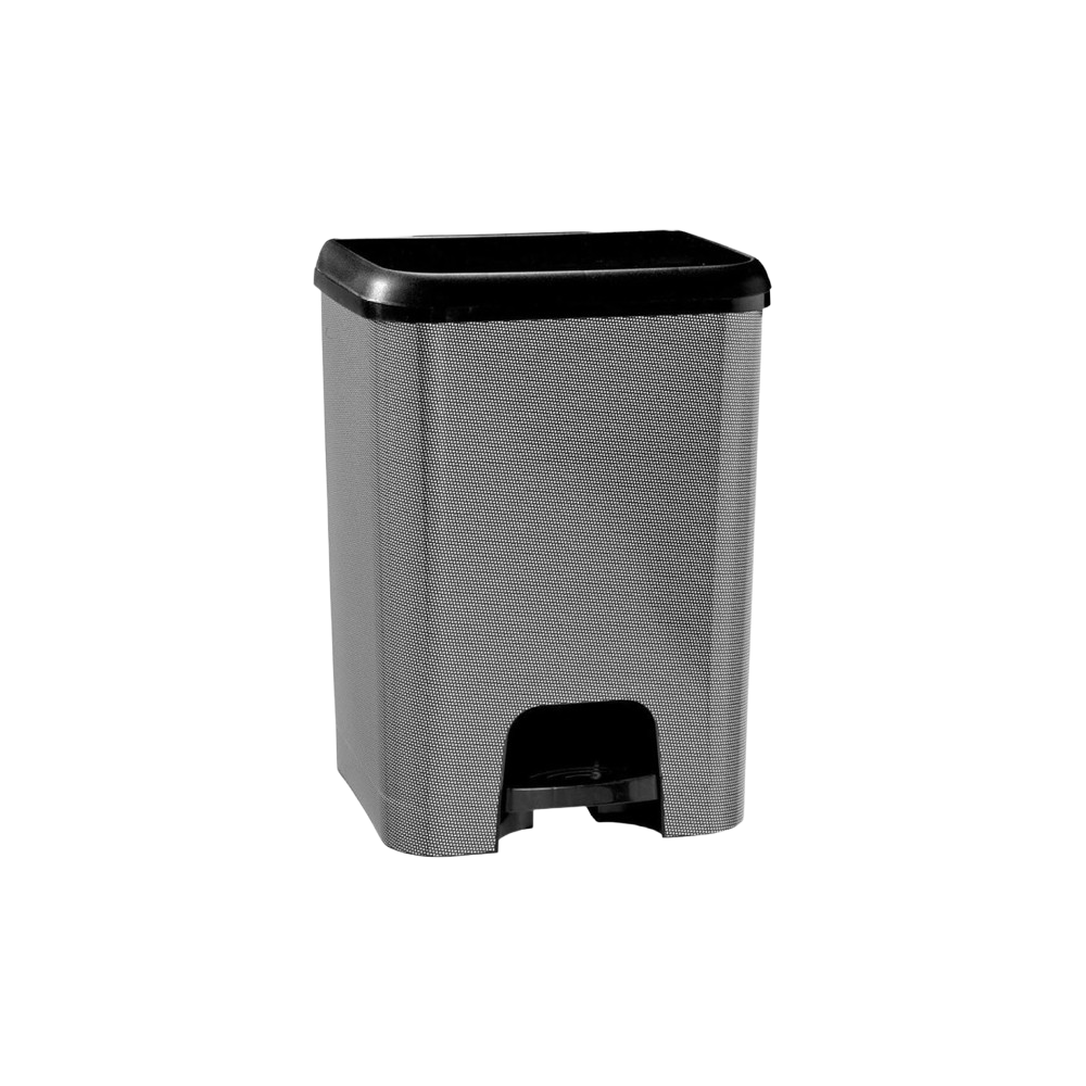 CUBO BASURA C/PEDAL 26 LITROS NEGRO/GRIS