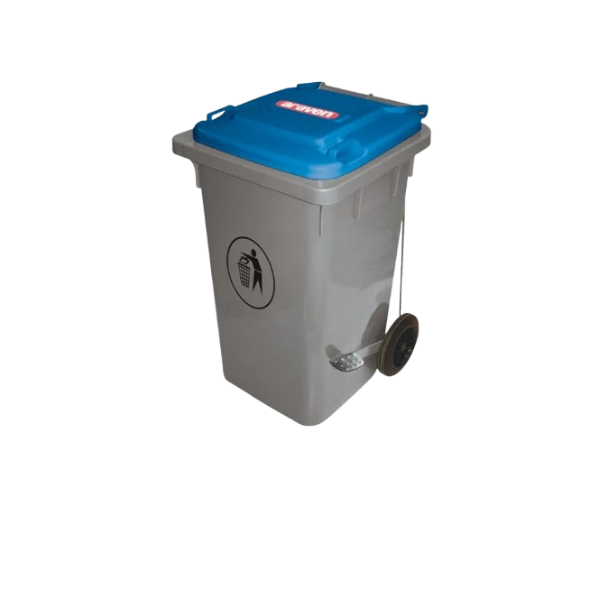 CUBO BASURA C/PEDAL+RUEDA 80L. ARAVEN  RF/7043