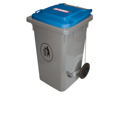 CUBO BASURA C/PEDAL+RUEDA 80L. ARAVEN  RF/7043
