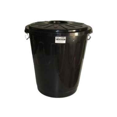CUBO BIN NEGRO 100L CON TAPA PAMEX UD