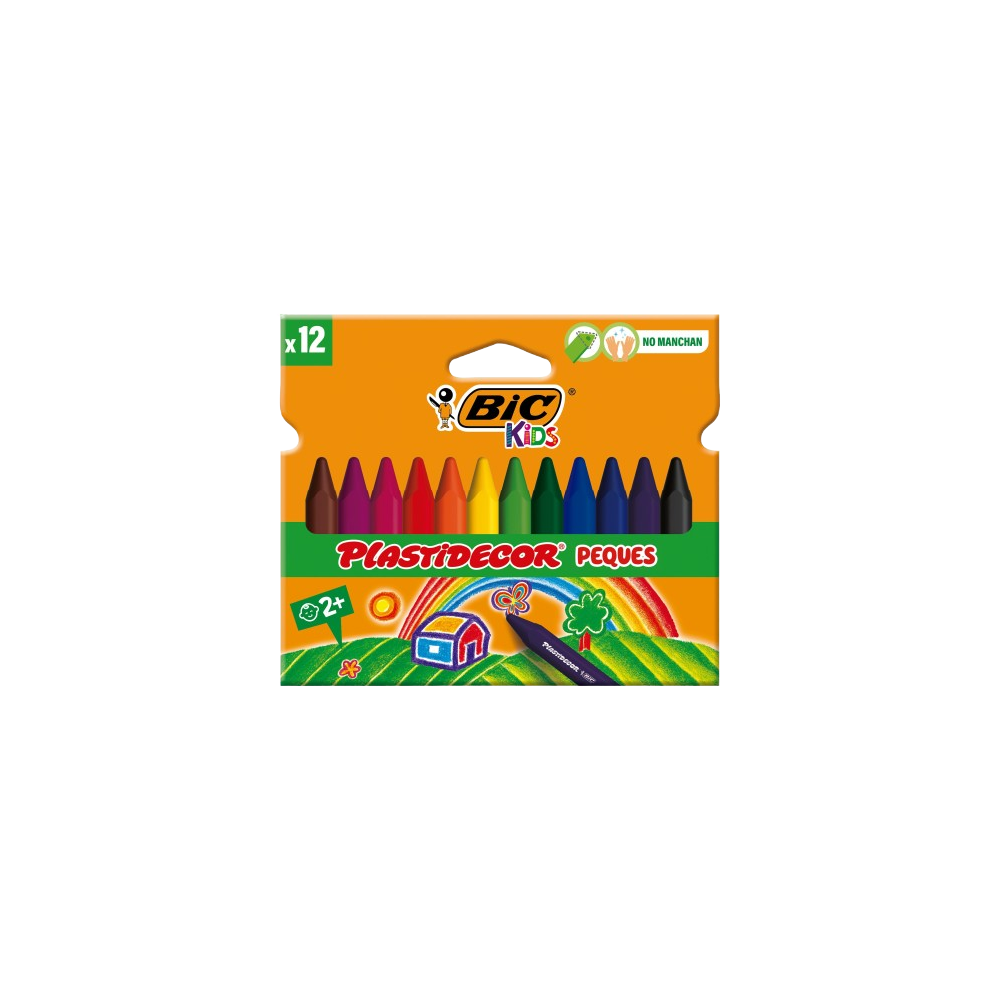 PP CERA PLASTIDECOR BIC PEQUES COLORES  P/12 UD