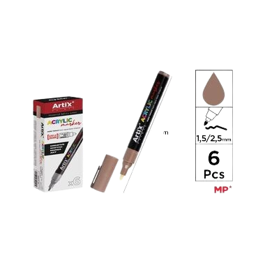 PP ROTULADOR ARTIX ACRYLIC MARRON CHOCOLATE UD
