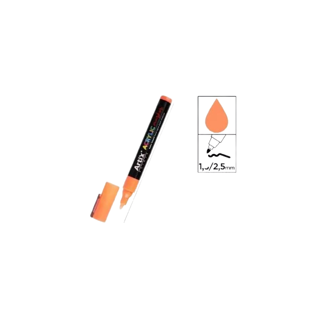 PP ROTULADOR ARTIX ACRYLIC NARANJA UD