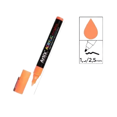 PP ROTULADOR ARTIX ACRYLIC NARANJA UD