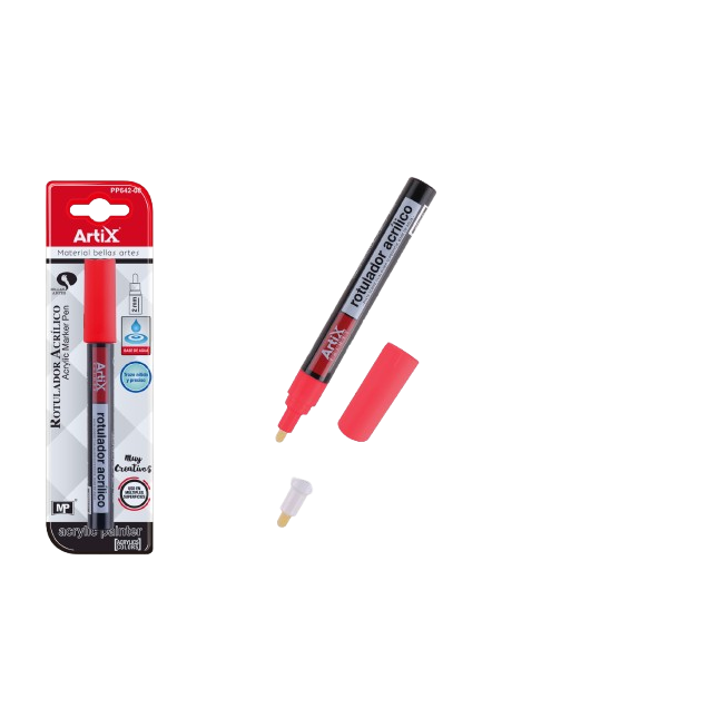 PP ROTULADOR ARTIX ACRYLIC ROJO UD
