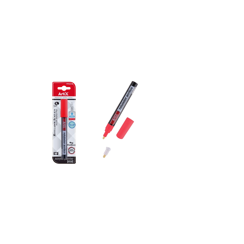 PP ROTULADOR ARTIX ACRYLIC ROJO UD