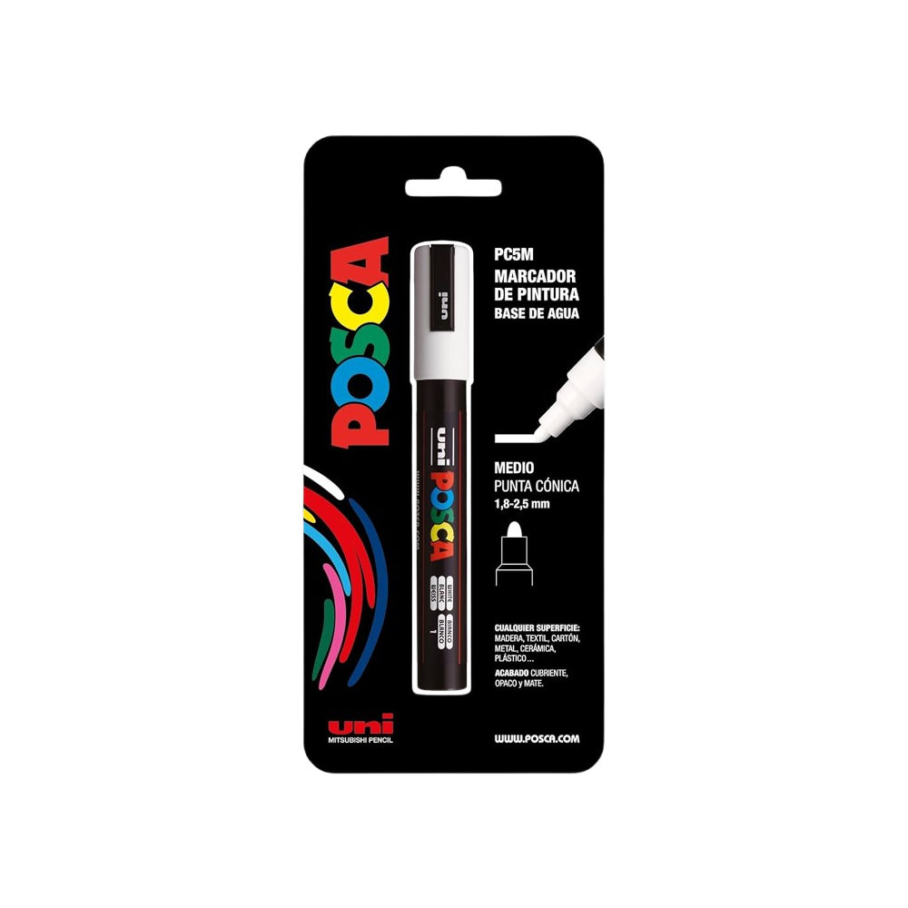 PP ROTULADOR POSCA PC-5M BLANCO Nº 1 UD