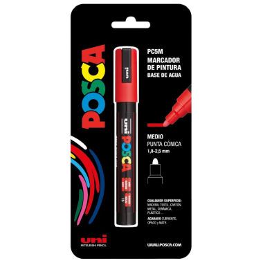 PP ROTULADOR POSCA PC-5M ROJO Nº 15 UD