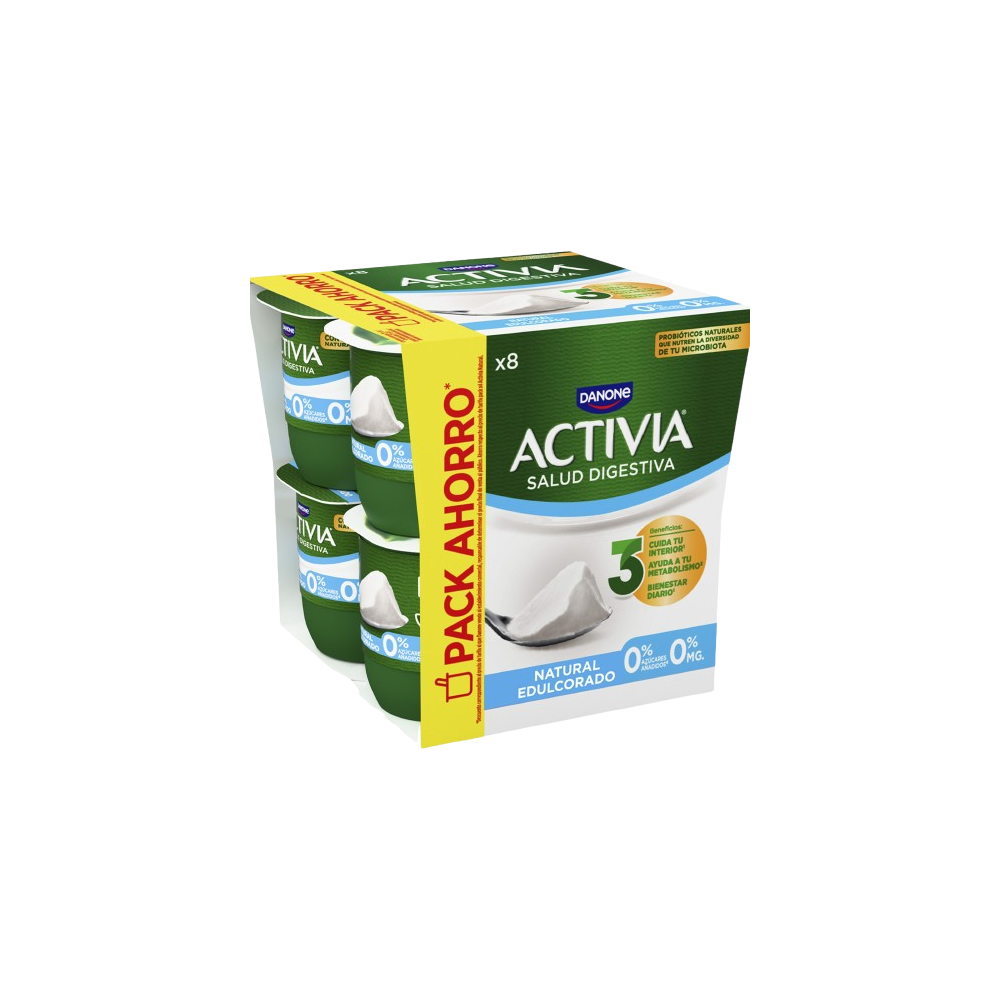 DANONE ACTIVIA 0% NATURAL EDULCORADO PACK-8UD